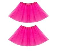 ZCJ Jupe en Tulle pour Femme 2 Pièces Jupe Tutu à Trois Couches Style Rétro Années 80 avec Ceinture Élastique pour Fête d'halloween Rock Party Carnaval Déguisement Adulte