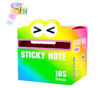 Zcjeaneviln/Interpretk Cute Monster Pattern Sticky Note, Pearlescent Sticky Notes, Themed Memo Pads,105 Sheets/Roll, Funny Back to School Gift for Teachers & Students (E#)