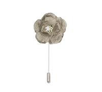 ZCJSD 4,5 x 9 cm 15/30 pièces en mousseline de soie argentée en satin fleur pin's pour corsage en satin rose broche, 30PCS