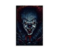 ZCJYMX Poster Marvel sur le thème du clown d'horreur d'Halloween - Impression sur toile pour décoration de chambre à coucher - Famille moderne - 40 x 60 cm