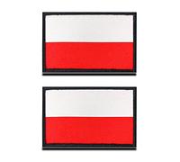 Zcketo Lot de 2 écussons brodés avec drapeau polonais de la République de Pologne,Emblème national,Pour football, billard, équipe, travail, vêtements en jersey, sac à dos, voyage, tactique militaire