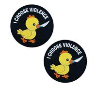 Zcketo Lot de 2 écussons brodés « I Choose Violence » avec crochet et boucle pour sacs, casquettes, sac à dos, uniforme, gilet tactique, voyage ou collection