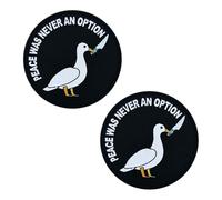Zcketo Lot de 2 écussons brodés « Peace Was Never an Option » avec crochet et boucle pour sacs, casquettes, sac à dos, uniforme, veste, vêtements tactiques, voyage ou collection