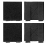 Zcketo Lot de 2 panneaux tactiques Molle à rayures - Crochet et boucle - En nylon - 12,5 x 12,5 cm - Avec mini écussons