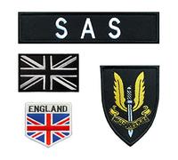 Zcketo Lot de 4 écussons brodés avec crochet et boucle - Motif Union Jack britannique