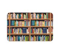 Zcmkjlg Bibliothèque Bibliothèque. Impression 19,7 x 31,5 pouces Tapis de diatomée, tapis de sol confortable pour la douche, tapis antidérapant de diatomées