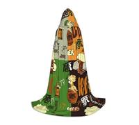 Zcmkjlg Cape à capuche pour adolescent avec grande capuche, idéal pour jouer de rôle sur scène, carnaval