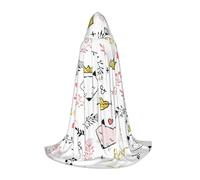 Zcmkjlg Cape à capuche pour adolescent, sorcière, vampire, magicien, Halloween, fête, cosplay