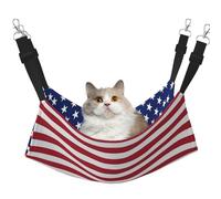 Zcmkjlg Hamac pour animal domestique Motif drapeau américain étoiles rayures Pour chats furets Convient pour animal domestique cochon d'Inde hamster chaton