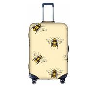 Zcmkjlg Honey Bee Housse de valise élastique pour voyage d'affaires, poussière avec trous de poignée, grande housse de valise, blanc, XL