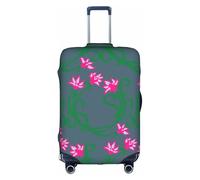 Zcmkjlg Housse de valise élastique avec impression de fleur de lotus Namaste pour voyage d'affaires, poussière avec trous de poignée, grande housse de valise, blanc, XL