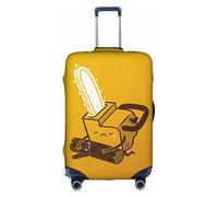 Zcmkjlg Housse de valise élastique avec impression de tronçonneuse mignonne pour voyage d'affaires, poussière avec trous de poignée, grande housse de valise, blanc, M