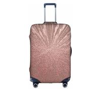 Zcmkjlg Housse de valise élastique avec impression or rose rose pour voyage d'affaires, poussière avec trous de poignée, grande housse de valise, blanc, M