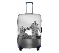 Zcmkjlg Housse de valise élastique avec impression pont spectaculaire pour voyage d'affaires, poussière avec trous de poignée, grande housse de valise, blanc, M