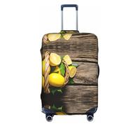 Zcmkjlg Housse de valise élastique avec imprimé citron pour voyage, voyage d'affaires, poussière avec trous de poignée, grande housse de valise, blanc, XL