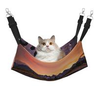 Zcmkjlg Mountain View At Sunrise Hamac pour animal domestique, chat, furet - Lit doux adapté pour animal domestique, cochon d'Inde, hamster, chaton
