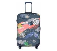 Zcmkjlg Planet Printing Housse de valise élastique pour voyage d'affaires, poussière avec trous de poignée, grande housse de valise, blanc, M