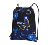 Zcmkjlg Sac à cordon de serrage avec poche à fermeture éclair, sac à dos pliable, réglable pour camping, festival, sortie