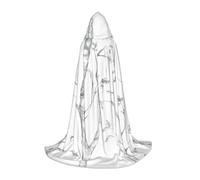 Zcmkjlg Tenue de bal masqué gris avec cape à capuche pour adolescents, sorcière, vampire, magicien, Halloween, fête costumée