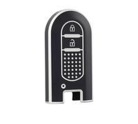 ZCPOPKNHNZ 2 Boutons pour Toyota pour Perodua pour Crown pour REIZ pour Corolla pour Camry Coques Souples TPU pour Clés De Voiture(Noir Argent)