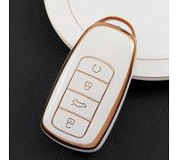 ZCPOPKNHNZ Coque De Clé Voiture en TPU Souple Protection Intégrale pour Chery pour Omoda C5 E5 C9 EV pour PHEV 2024 2025 Porte-Clés Accessoires(Gloden White)