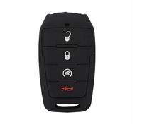 ZCPOPKNHNZ Coque De Protection Clé Voiture pour Dodge RAM 1500 pour Limited pour Longhorn 2019 2024 Porte-Clés 4 Boutons(Noir)