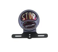 ZCPOPKNHNZ Feu Arrière De Moto Rétro Avec Support Plaque D'immatriculation Feux Universels Pour Sportster Racer Cruisers Lampe Frein 12v