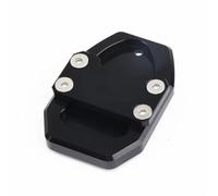 ZCPOPKNHNZ Pour SYM Pour CRUISYM300 GTS300i GTS 300 300i Moto CNC Béquille Pied Béquille Latérale Extension Pad Support Plaque(NOIR)