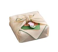 ZCSJD Lot de 10 petits tissus d'emballage Furoshiki réutilisables de couleur chanvre 50/70 cm pour emballage cadeau, écharpe carrée, tissu d'emballage bento