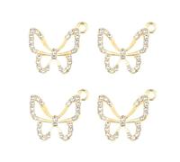 ZCSJD Lot de 20/40/60 pendentifs insectes volants en cristal pour la fabrication de bijoux, les activités d'artisanat - 17 x 17 mm