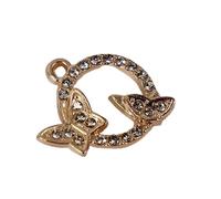 ZCSJD Lot de 50/100/150 breloques insectes volants de 15 à 19 mm en alliage et strass pour la fabrication de bracelets, colliers, loisirs créatifs, projets de bijoux