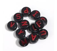 ZCSLD 200 pièces de Perles de Lettre en Acrylique de Couleur, Rondes Plates 10 * 6mm pour la Fabrication de Bijoux à bricoler soi-même, Bracelets, Fabrication de Colliers, projets pour Enfants,