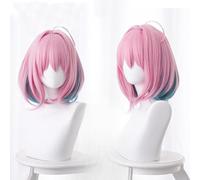 ZCSLD 30CM Pink/Blue Colored Hair Pieces For Short Hair Girls Hair Accessories On Daily Party Anime Wig Girl