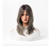ZCSLD 40CM Black Brown Wigs For Women Hair Girls Hair Accessories On Daily Party Travel Parties Carnival