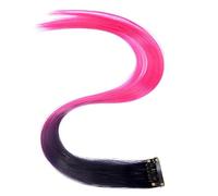 ZCSLD 50 CM 5 pièces postiches colorées noir naturel à bleu royal pour femmes perruques dégradées de couleur à clips perruques synthétiques adaptées aux cheveux longs