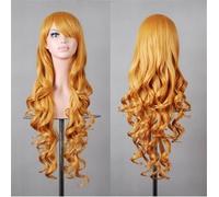 ZCSLD 80CM Blue/Red Color Gradient Wigs, Synthetic Wigs Wigs For Women Curly Girls Hair Accessories On Daily Party