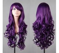 ZCSLD 80CM Blue/Red Color Gradient Wigs, Synthetic Wigs Wigs For Women Curly Girls Hair Accessories On Daily Party