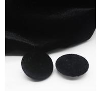 ZCSLD Lot de 10 boutons ronds recouverts de tissu velours doré de 10 à 28 mm avec tige en métal pour vêtements, travaux manuels, couture