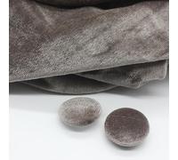 ZCSLD Lot de 10 boutons ronds recouverts de tissu velours doré de 10 à 28 mm avec tige en métal pour vêtements, travaux manuels, couture