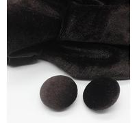 ZCSLD Lot de 10 boutons ronds recouverts de tissu velours doré de 10 à 28 mm avec tige en métal pour vêtements, travaux manuels, couture