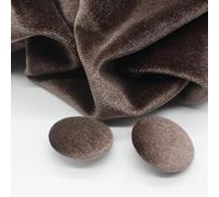 ZCSLD Lot de 10 boutons ronds recouverts de tissu velours doré de 10 à 28 mm avec tige en métal pour vêtements, travaux manuels, couture