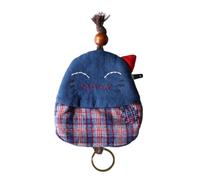 ZCSLD Lot de 10 sacs en tissu avec fermeture éclair et poche pour pièces de monnaie à double usage Motif animal de dessin animé, chat, about 12*10cm