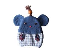 ZCSLD Lot de 10 sacs en tissu avec fermeture éclair et poche pour pièces de monnaie à double usage Motif animal de dessin animé, souris, about 12*10cm
