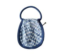 ZCSLD Lot de 12 sacs à main en tissu teint à la main pour clés de 11 cm avec poche pour pièces de monnaie, Fissure de glace, About 12*11CM