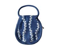 ZCSLD Lot de 12 sacs à main en tissu teint à la main pour clés de 11 cm avec poche pour pièces de monnaie, Wave, About 12*11CM