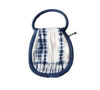 ZCSLD Lot de 12 sacs à main en tissu teint à la main pour clés de 11 cm avec poche pour pièces de monnaie, Liaoyan, About 12*11CM