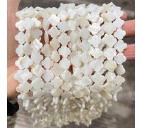 ZCSLD Lot de 26 à 60 perles de 6 à 14 mm en forme de trèfle à quatre feuilles, accessoires colorés pour bracelet de cheville, breloques en coquillage naturel, bijoux à faire soi-même