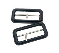 ZCSLD Lot de 5 boucles de ceinture recouvertes de cuir, taille intérieure 26/52 mm, boucles coulissantes DIY de rechange pour sangles, colliers pour animaux de compagnie