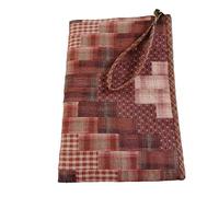 ZCSLD Sacs en tissu 30 x 20 cm pour travaux manuels, sacs brodés faits à la main, portefeuille en tissu avec poche pour pièces de monnaie, sac de poignet en patchwork pour téléphone, clés, carte