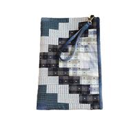 ZCSLD Sacs en tissu 30 x 20 cm pour travaux manuels, sacs brodés faits à la main, portefeuille en tissu avec poche pour pièces de monnaie, sac de poignet en patchwork pour téléphone, clés, carte